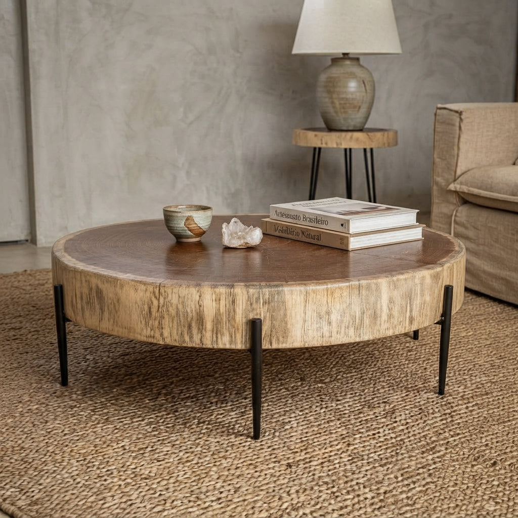 Live Edge Round Center Table